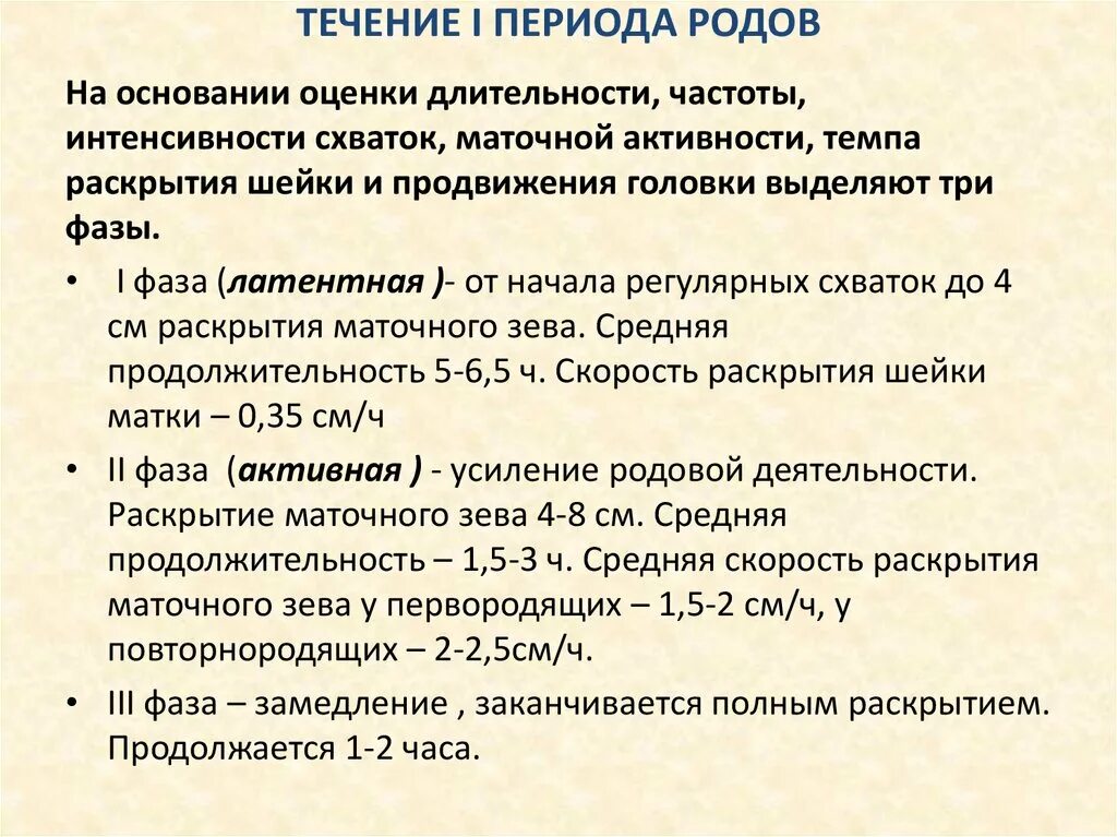 Течение и ведение i периода родов. Течение первого периода родов. Течение 1 периода родов кратко. Первый период родов Продолжительность течение. Клиническое ведение родов