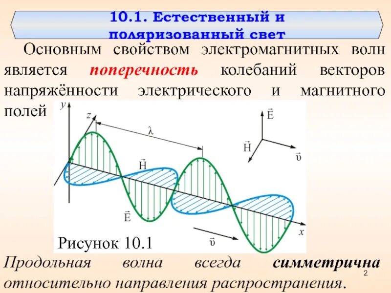 Световой вектор электромагнитной волны. Продольные электромагнитные волны. Плоская электромагнитная волна поперечность электромагнитных волн. Вектор напряженности электрического и магнитного поля.