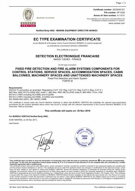 Type certificate. Examination Certificate. EC-Type examination (Module b) Certificate. Сертификат Type approval. EC-Type examination Certificate n. MDC 1940.