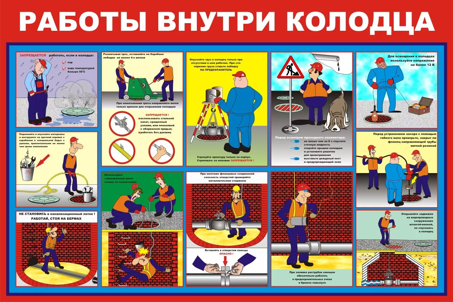 требования к проведению работ в колодцах. плакаты по охране труда в газовом хозяйстве. охрана труда. охрана труда. при выполнении газоопасных работ.