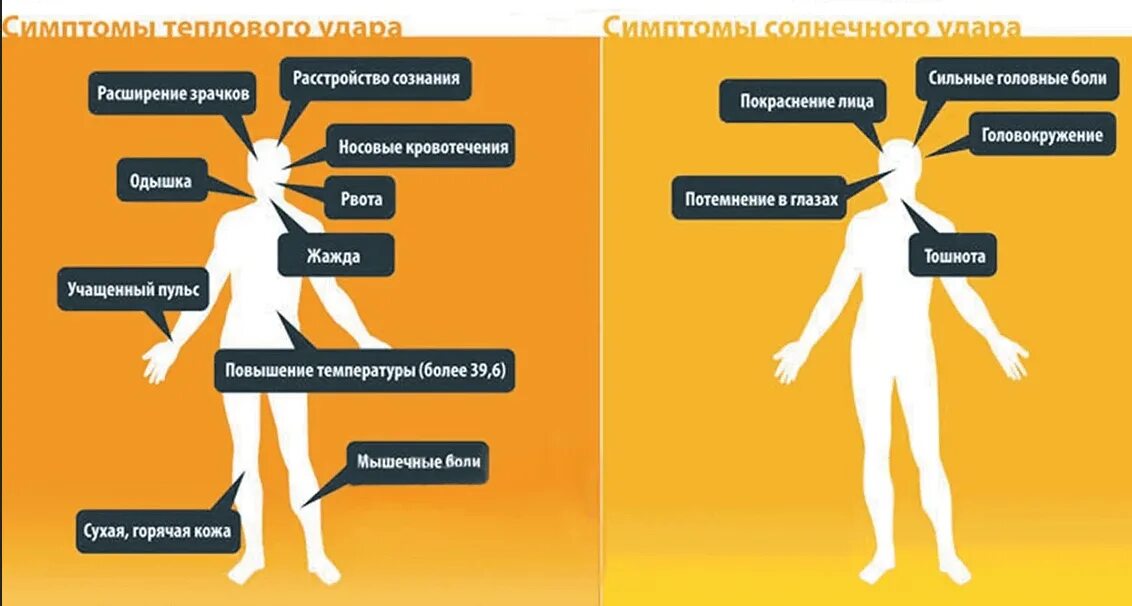 Симптомы теплового удара у взрослых. Симптомы перегрева теплового удара. Симптомы солнечного и теплового удара. Тепловой и Солнечный удар. Солнечный удар симптомы.