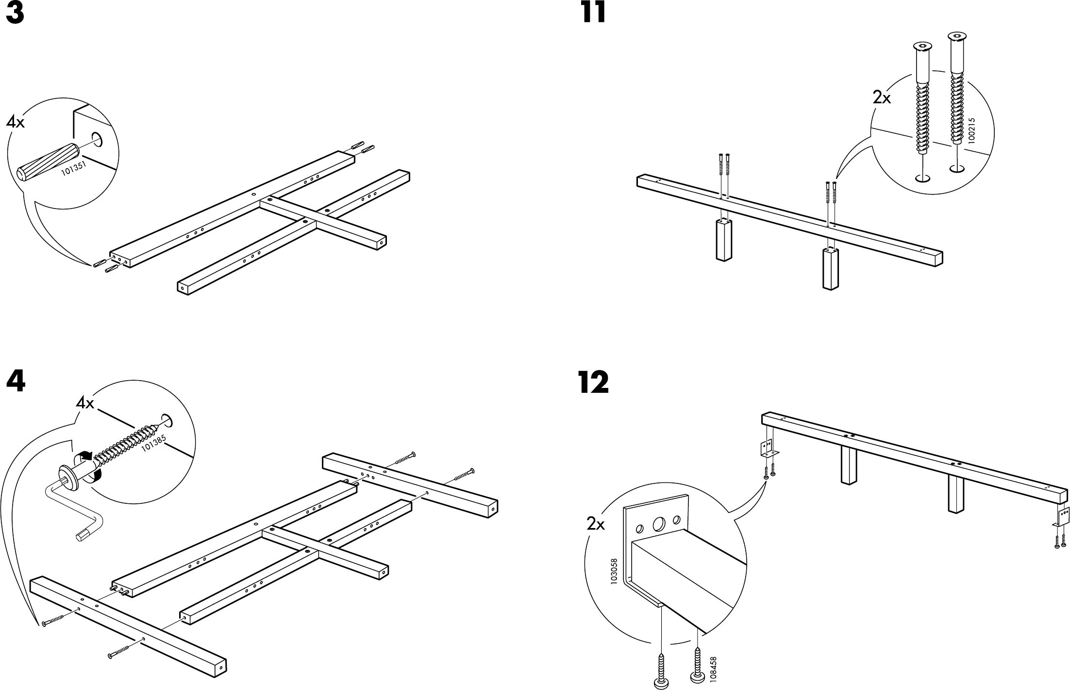 Кровать икеа neiden инструкция по сборке Handleiding Ikea dalselv bedbodem (pagina 5 van 8) (Nederlands, Duits, Engels, F