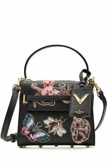 VALENTINO My Rockstud Leather Shoulder Bag With Embroidered Motifs. #valent...