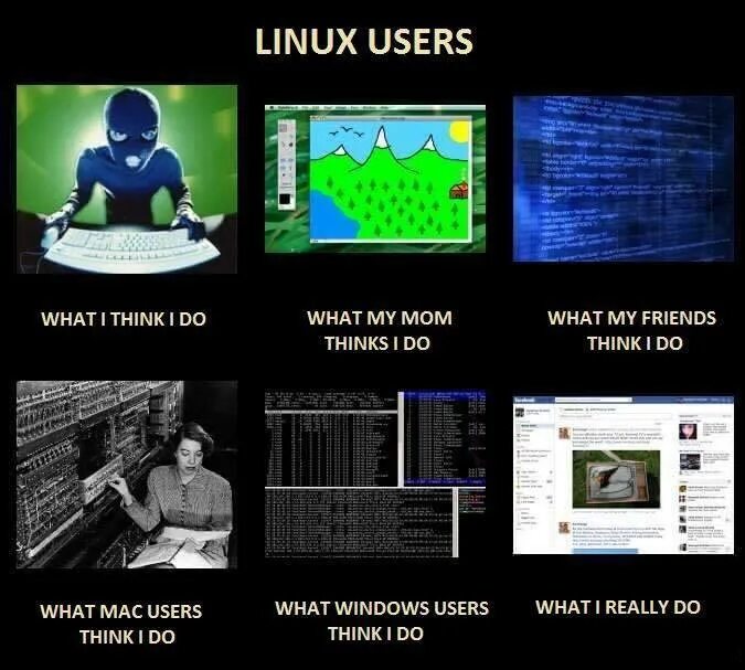 Linux приколы. Пользователи Linux. Шутки про Linux. Linux vs Windows приколы.
