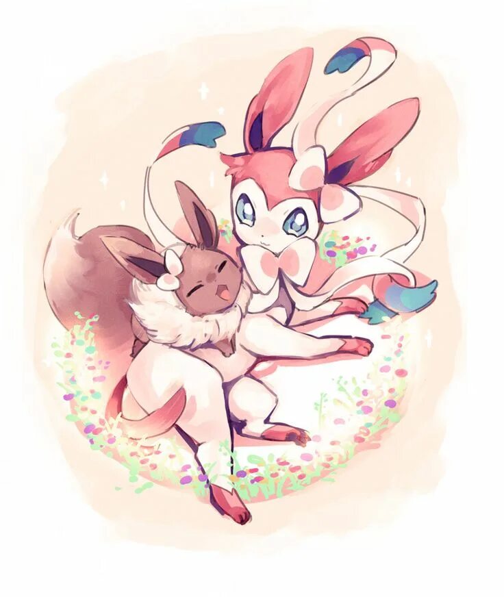 Мамы иви. Покемон сильвеон. Sylveon and Eevee. Сильвеон и иви. Иви сильвеон покемон.