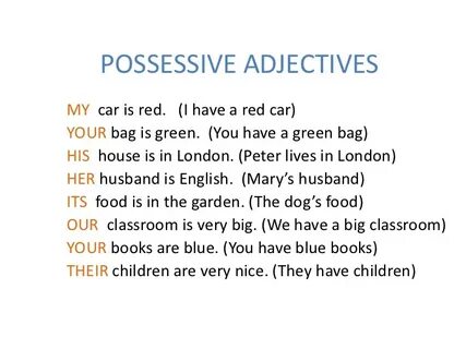 Adjectives definition