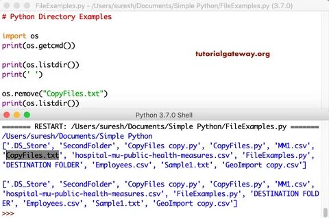 Python files in dir