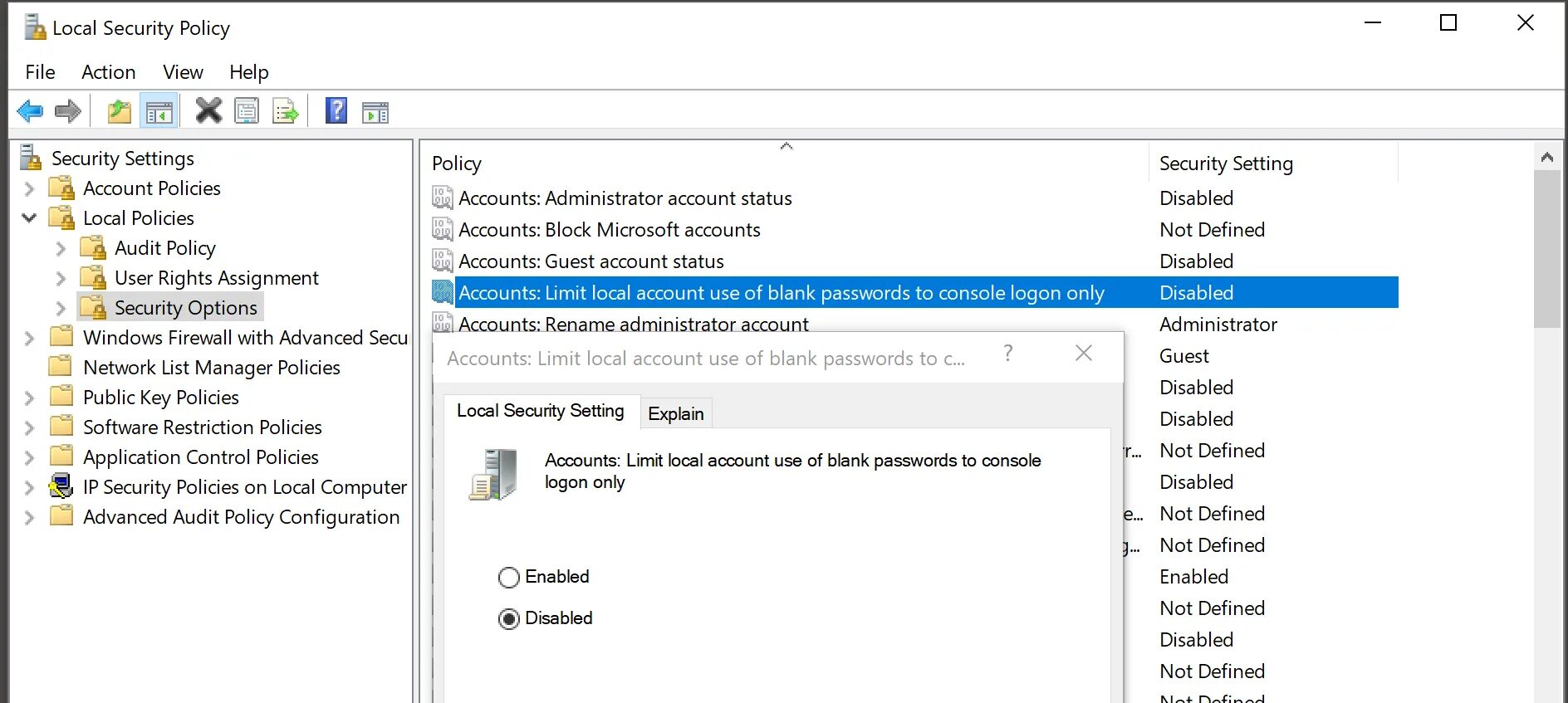 Stat local. Консоль удаленных рабочих столов windows 10. local account. guest account. account statuses.