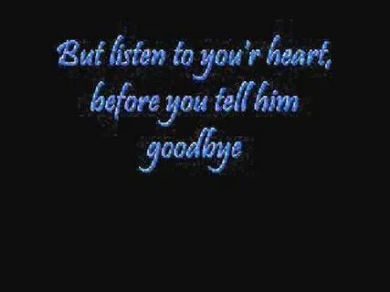 But listen