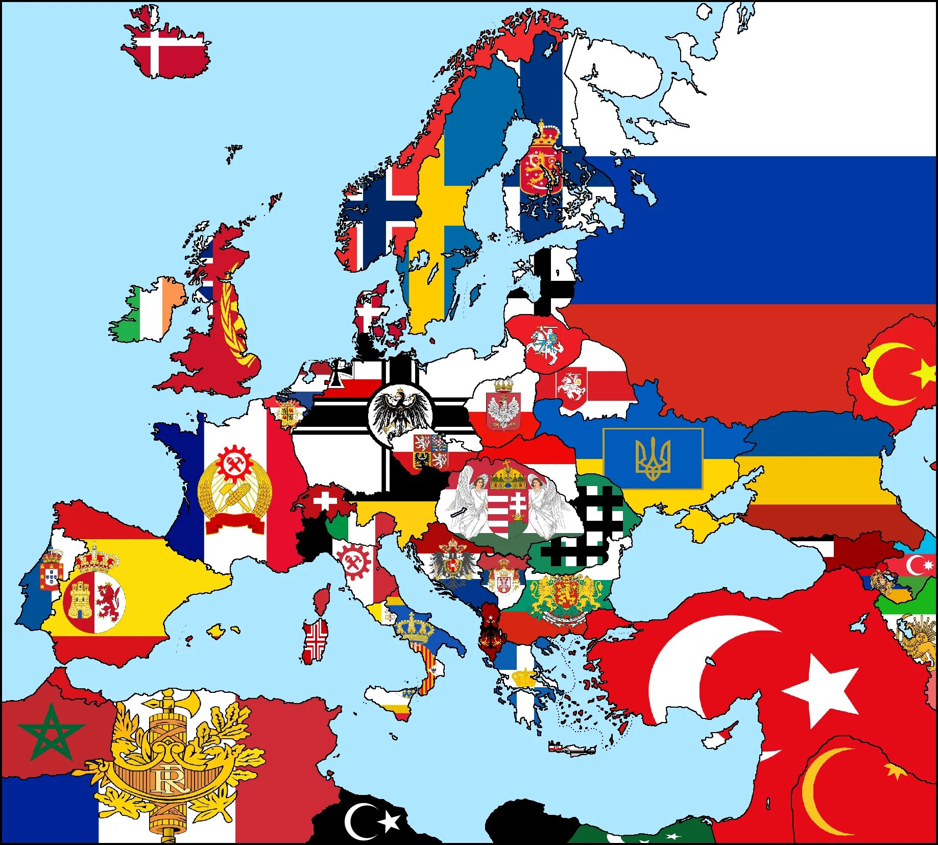 Была первой европейской страной. Kaiserreich Европа флаг. Карта Европы Kaiserreich. Карта Кайзеррейха Европа. Kaiserreich Германская Франция флаг.