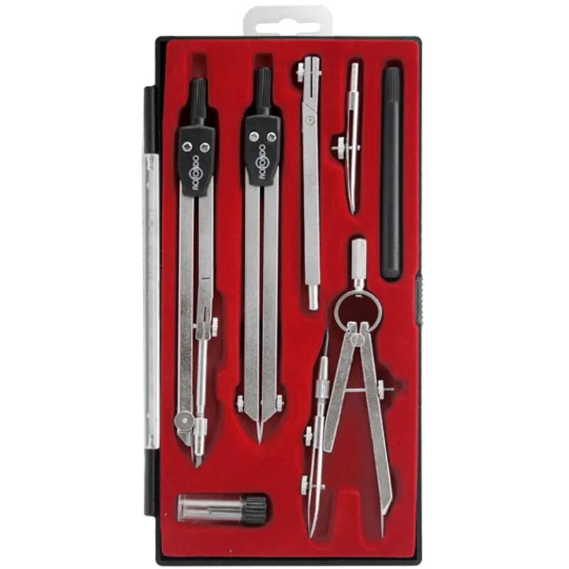 Attache готовальня s03007h 7 предметов. Набор для черчения готовальня. Готовальня rotring basic. В готовальню входят. В готовальню входят.