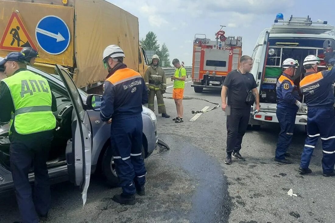 20 июня происходило. ДТП на автодороге Тамбов Пенза.