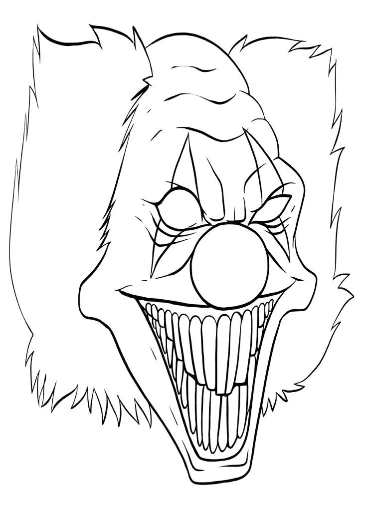Страшная раскраска для детей распечатать Pin on Monster Coloring Page