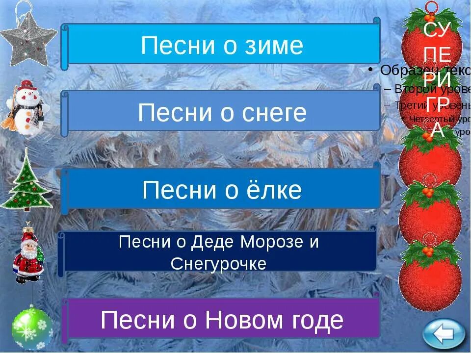 Угадать новогоднюю мелодию. Новый год презентация. Интерактивная презентация на тему новый год. Кл час новый год.