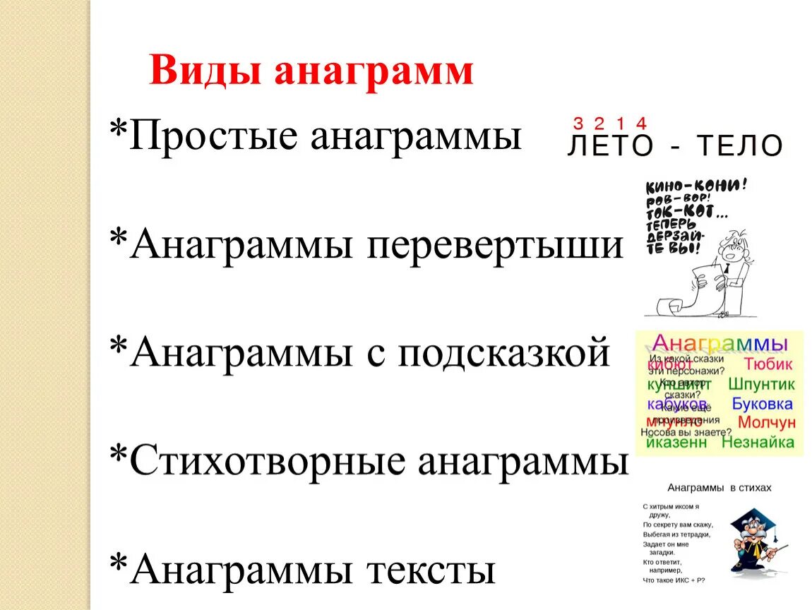 Виды анаграмм. Анаграмма примеры. Анаграммы текст. Анаграммы для детей. Анаграммы 3 слова