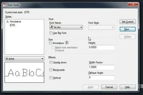 Style text size