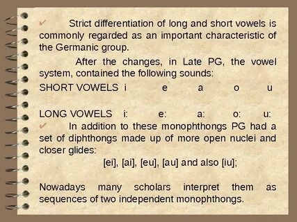 Old english vowels