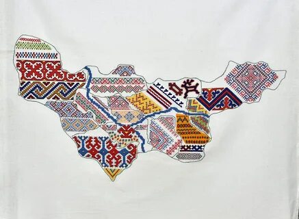 Вышитая карта