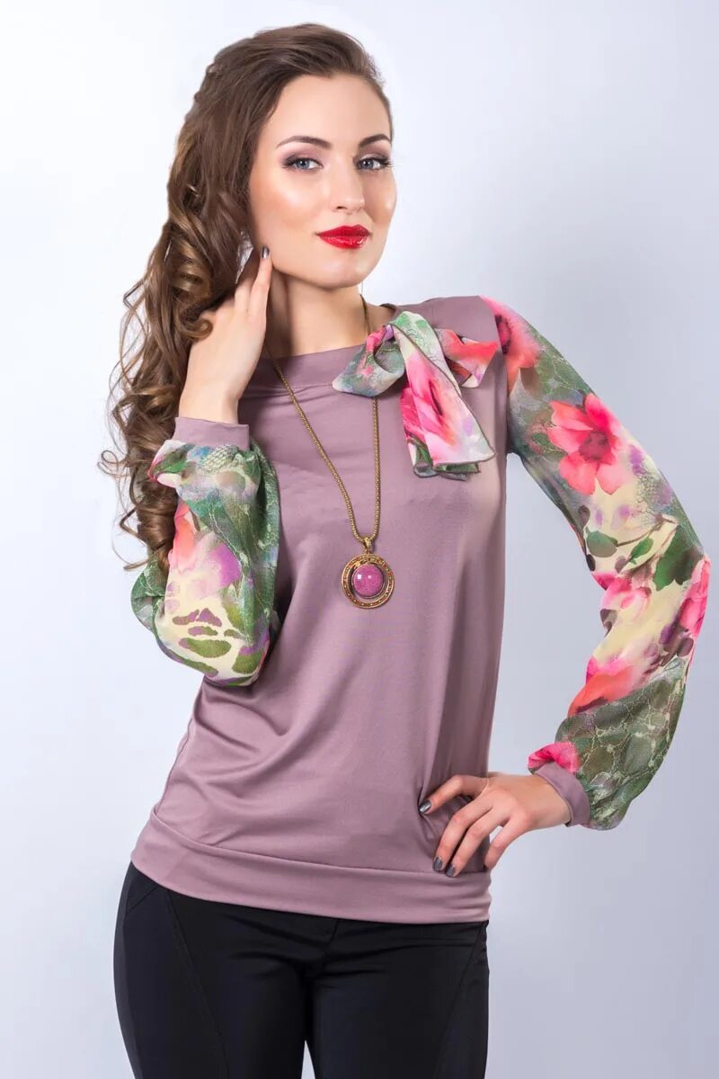 Комбинированный трикотаж. Комбинированный трикотаж. Комбинированные блузки. Кофточка с гипюровыми рукавами. Комбинированный трикотаж.