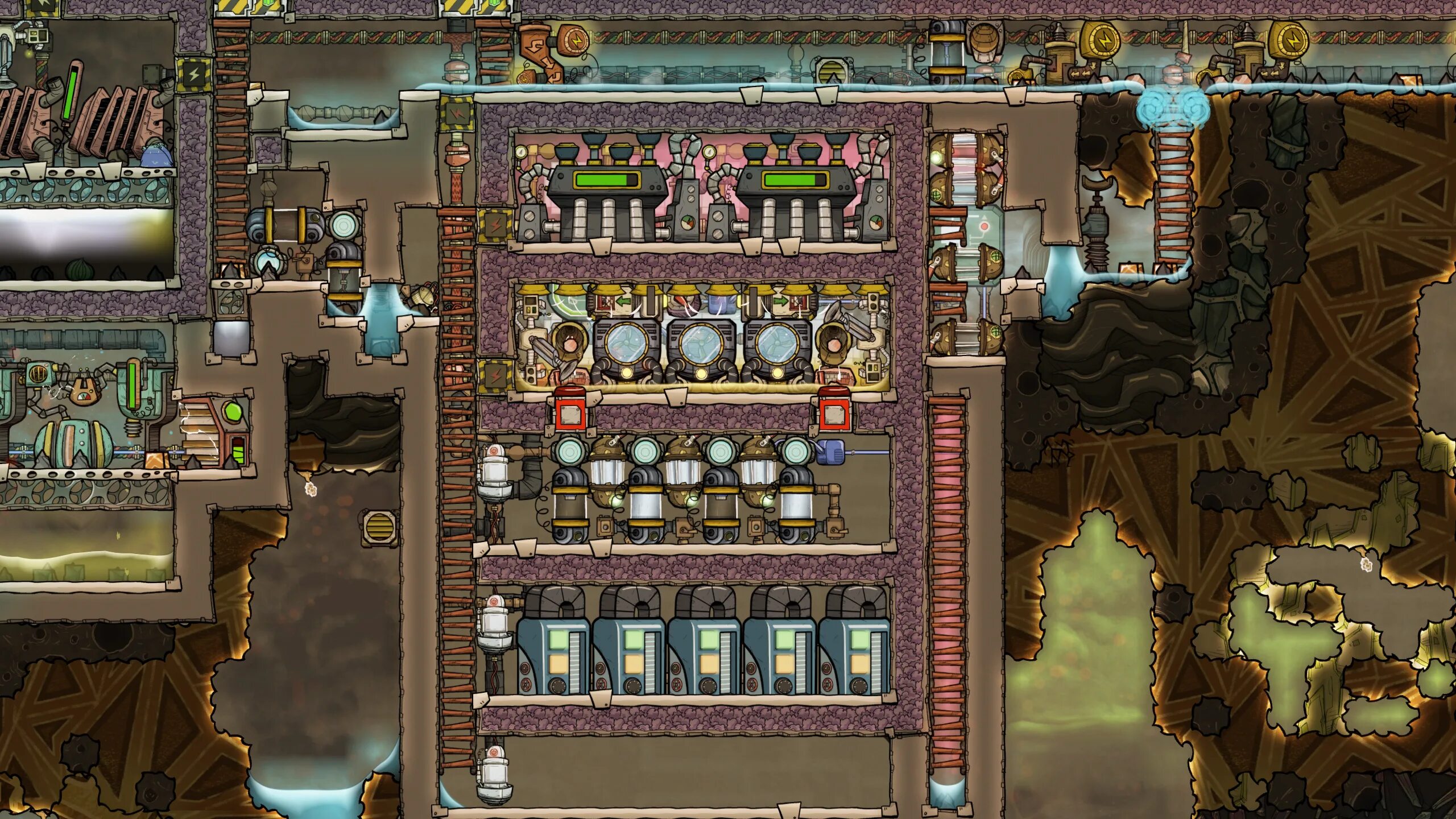 Oxygen not included пар. Паровая турбина оксиген нот инклюдед. oxygen not included паровая турбина. oxygen not included паровой генератор. oxygen not included паровая турбина магма.