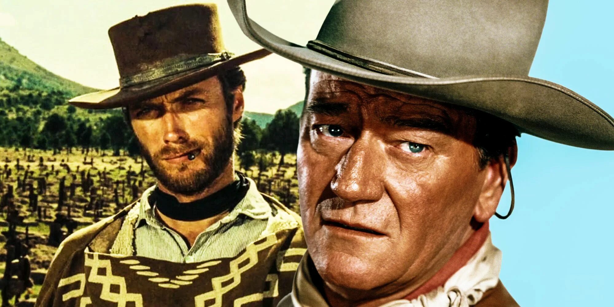 40 50 годы вестерны. Клинт Иствуд 1965. John Wayne. Джон Уэйн и Клинт Иствуд. Клинт Иствуд дикий Запад.