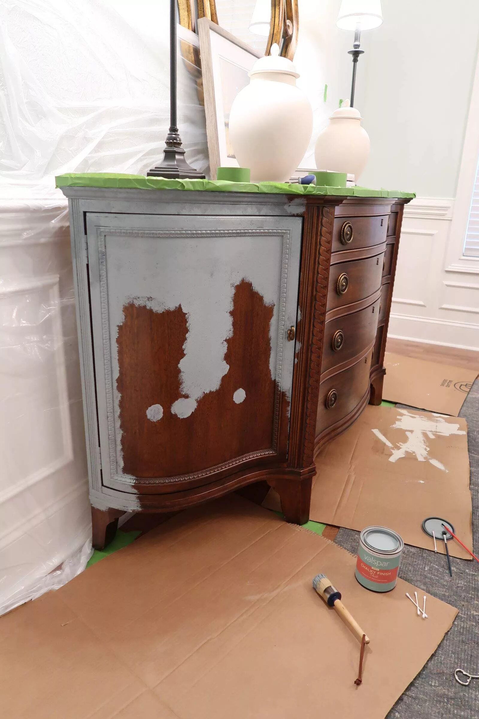 Living Room Progress - At Home on the Bay Annie sloan painted furniture, Painted