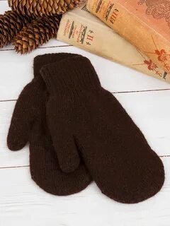 Варежки шерстяные женские