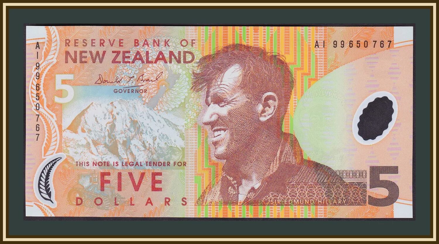 Доллар новая зеландия. Новая Зеландия 5 долларов 1992. Банкноты новой Зеландии.