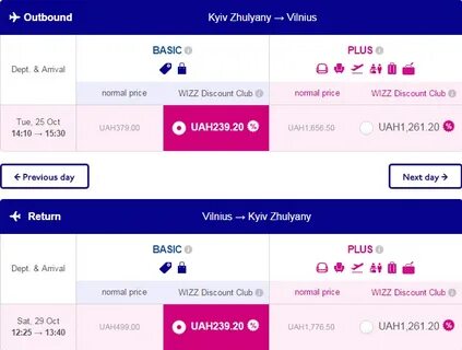 Wizz air билеты