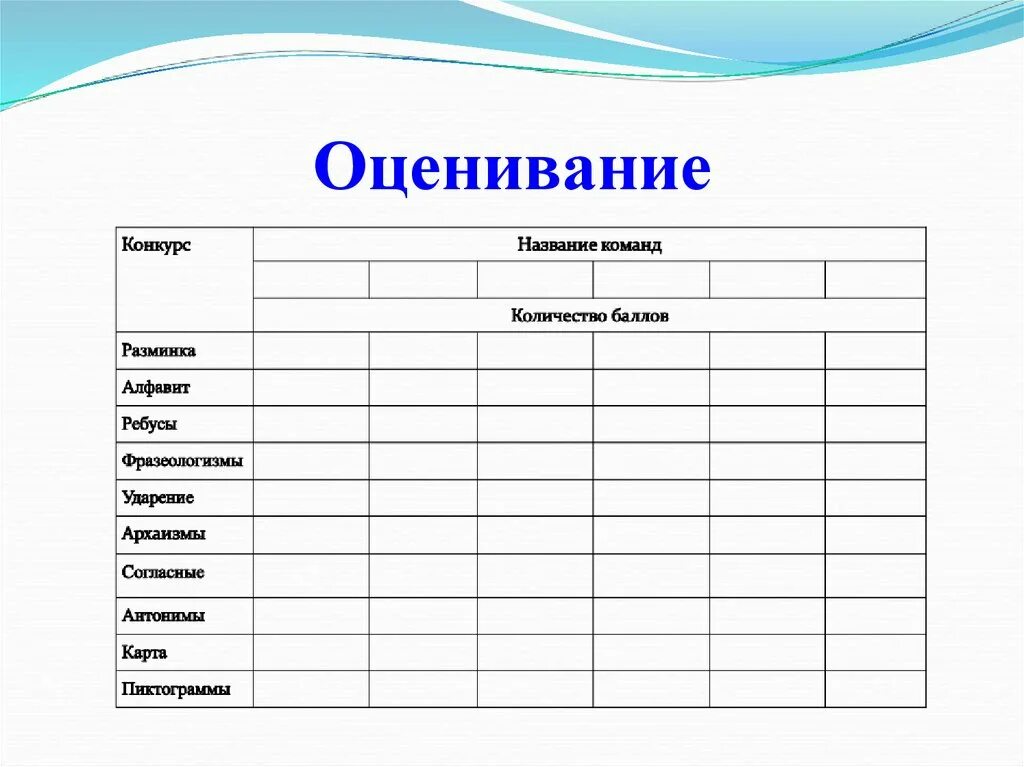 Конкурс листа. Таблица оценивание конкурса. Лист оценивания конкурса для жюри. Лист оценки конкурса. Оценочная таблица для жюри на конкурс.