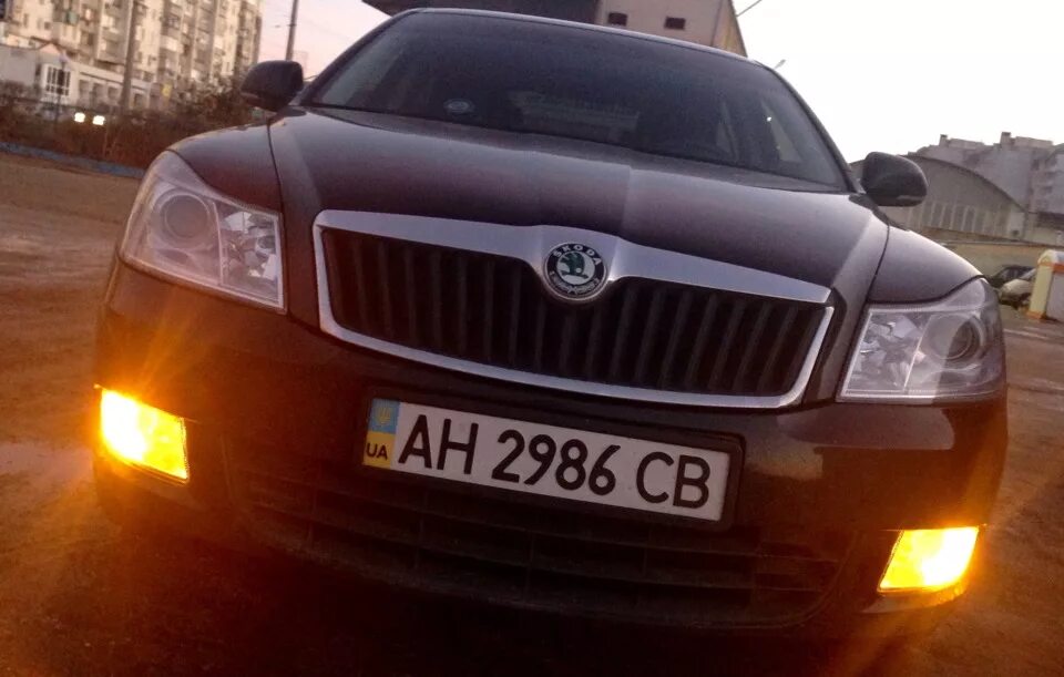 Лампы Skoda Octavia a5. Octavia a5 FL желтые ДХО. Дальний свет шкода а5