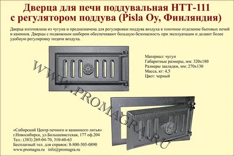 Размер дверцы для печи