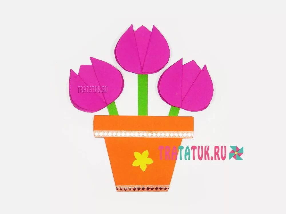 Аппликация цветы в горшочке. Аппликация цветы в горшочке. Открытка цветы в горшочке. Аппликация горшок с цветами. Аппликация горшок с цветами.