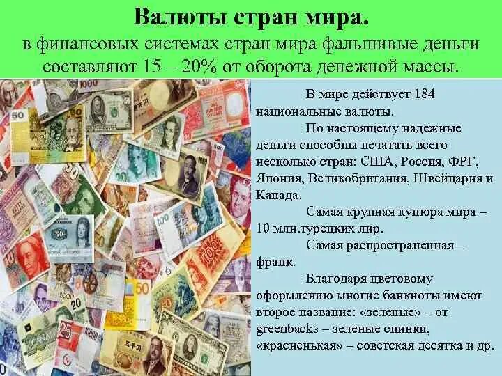 Национальная валюта как акции. Чем подкрепляется валюта государства.