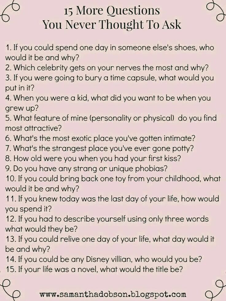 Any other questions. Questions to get to know someone. Fun questions to ask. Questions to get to know each other. Questions to ask.