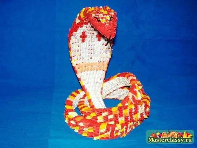 Схема оригами кобра Поделки из бумаги Чудо ребенок