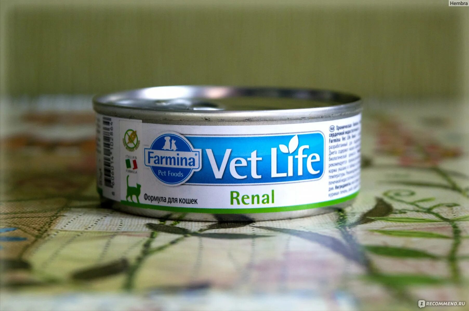 Корм vet life renal. Фармина Ренал консервы для кошек. Vet Life renal консервы. Фармина для кошек vet Life Ренал. Фармина корм для кошек влажный Ренал.