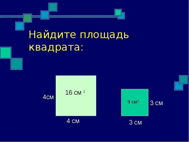 Площадь квадрата 2 9