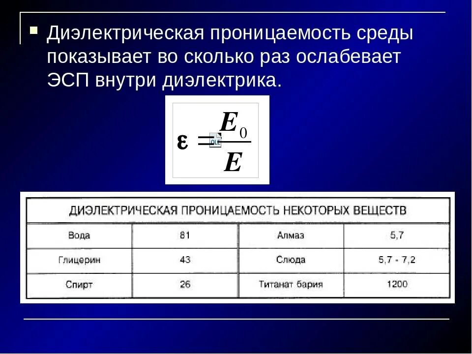 Проницаемость диэлектрика формула. Диэлектрическая проницаемость среды формула. Относительная диэлектрическая проницаемость среды формула. Диэлектрическая проницаемость 8.85. Определить диэлектрическую проницаемость диэлектрика заполняющего