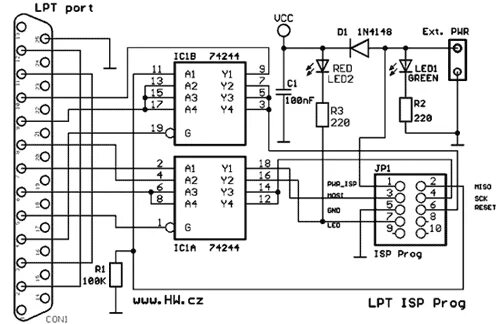 Пони прог. Ponyprog lpt программатор схема. схема программатор avr-isp500. 74hc244 программатор. vct программатор lpt схема.