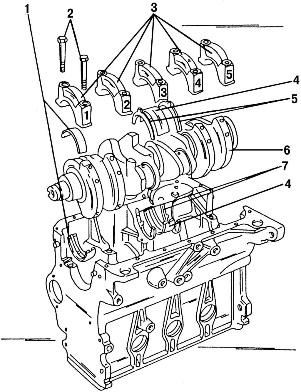 Крышки коренных подшипников. Крепление коленвала Фольксваген Шаран 1.9. Коленвал двигателя AAB 2.4. Коренные вкладыши коленвала Фольксваген Пассат б3 дизель 1.9 ТД. Схема вкладышей Пассат б5.