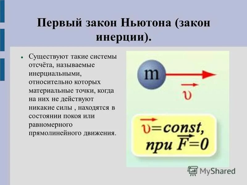 Первый закон Ньютона формулировка 9 класс. Инерция первый закон Ньютона. Первый закон Ньютона формула.