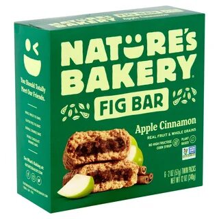 Bakery 6 Count Pack of Apple Cinnamon Nature’s Whole Wheat Fig Bars Real Fr...