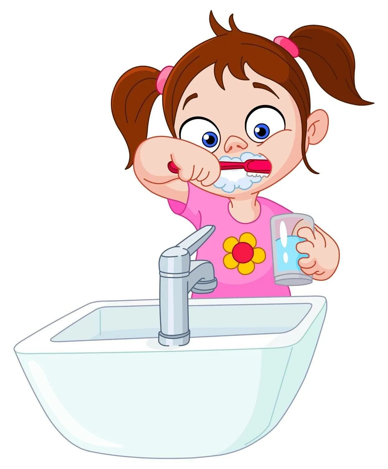 I wash and clean my teeth. Девочка умывается. Ребенок умывается. Умывание мультяшное. Умывания для детей для детей.