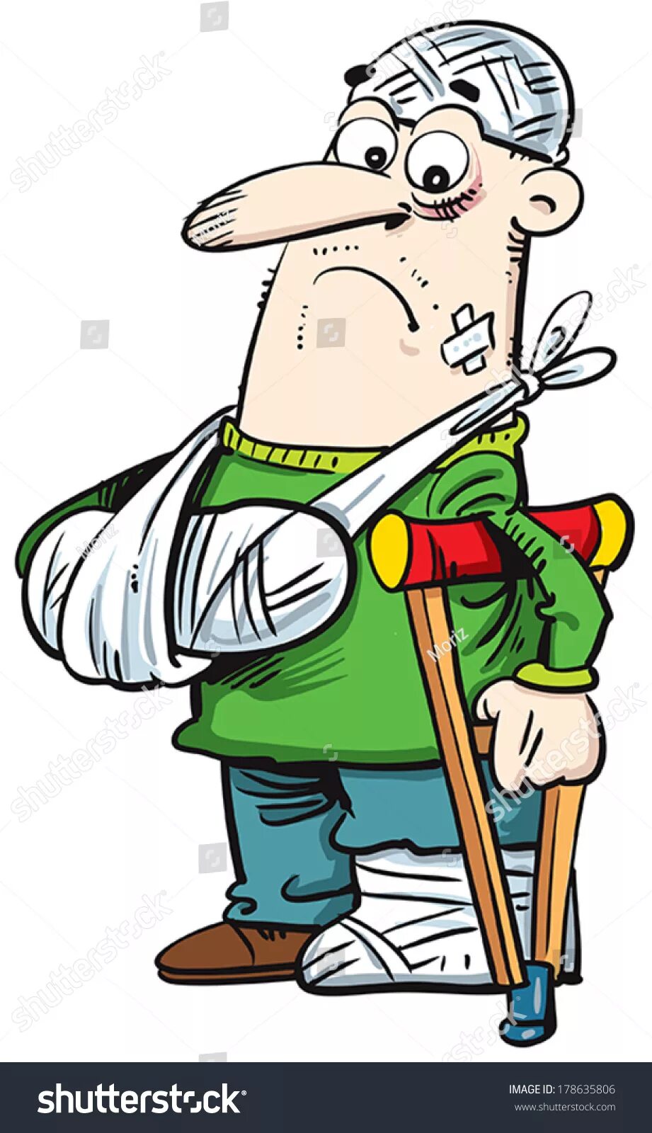 Injured man. Injured man