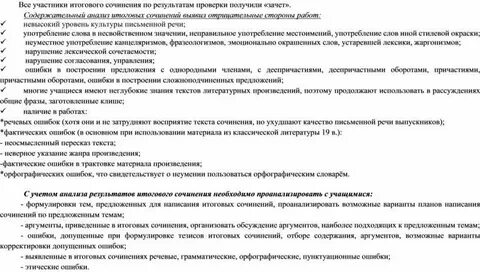 Протокол итогового сочинения