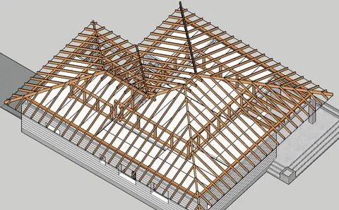 Стропильная система четырехскатной крыши: вальмовой, шатровой
