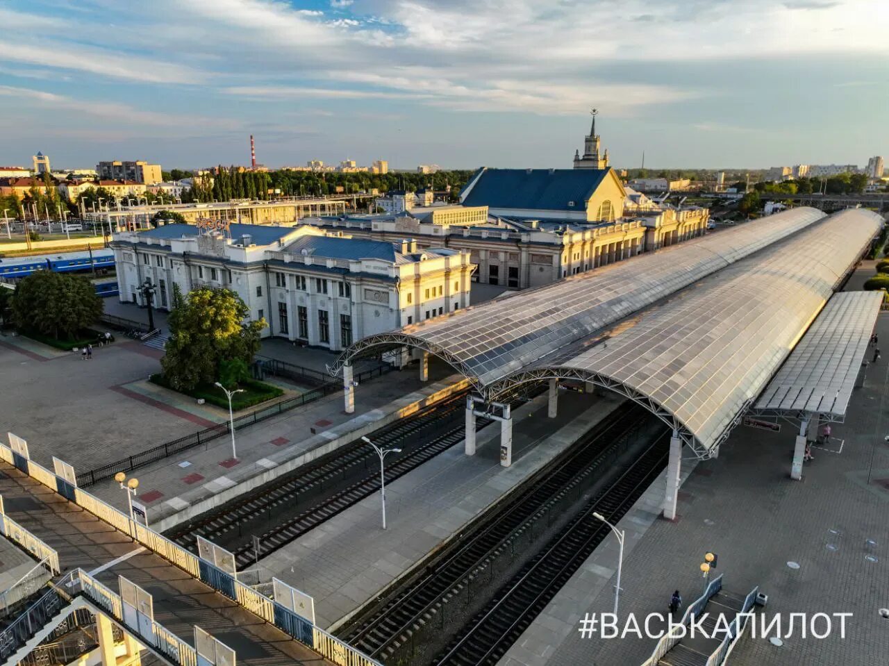 Железнодорожный вокзал города Бреста. Красивые виды с высоты