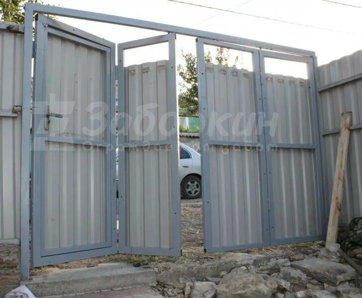 Складные ворота. Ворота гармошка 3х секционные. складная воротина ворота гармошка. ворота со складывающимися створками рз.567.00.000.