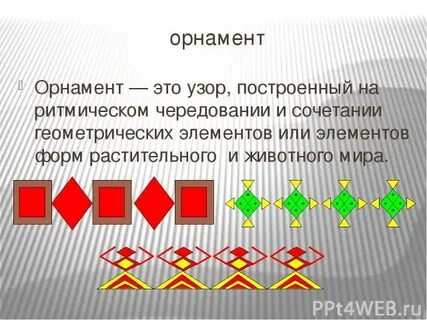 Художественное украшение построенное на ритмическом чередовании